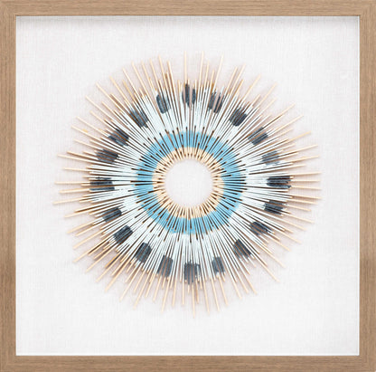 Yenice Natural Wood Geometric Wall Art Set Of Two - Clearance