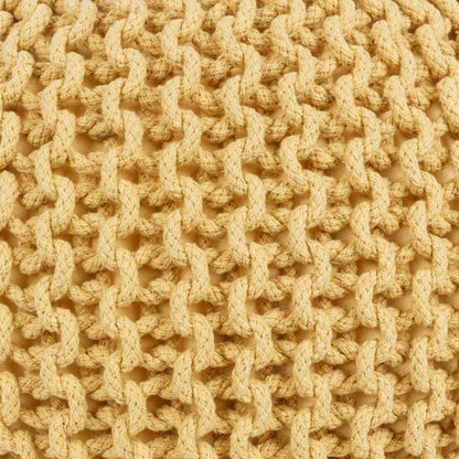 Yablanitsa Orange Knitted Pouf