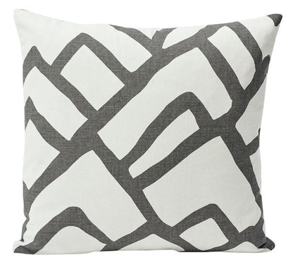 Zimba Pillow Cover in Charcoal, Schumacher Textiles